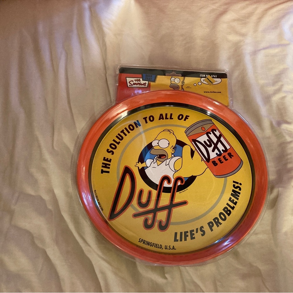 Rixtins The Simpsons Homer Simpson Duff Beer Tray New Sealed Original Packaging